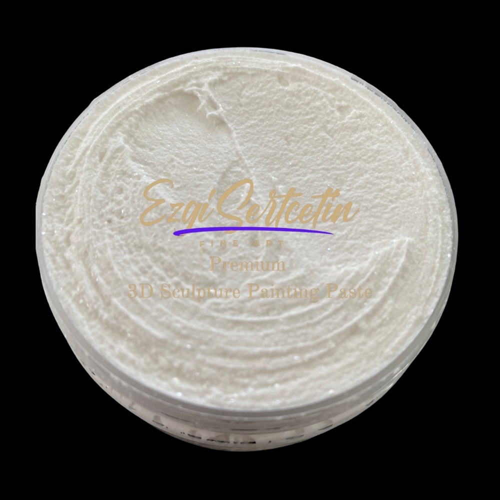 Premium 3 D sculpture painting paste white Modeling paste  decorative plaste6oz